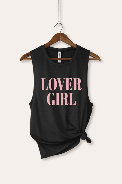 Lover Girl Typography Women's Jersey Tank Top