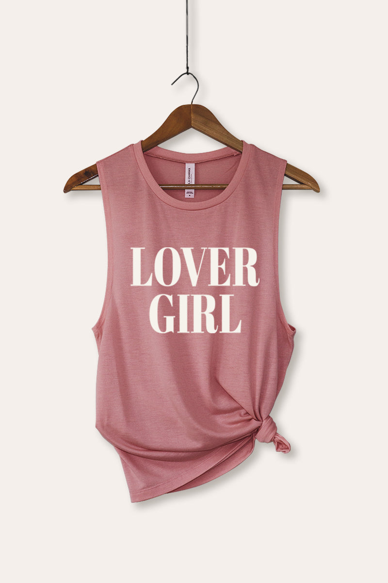 Lover Girl Typography Women's Jersey Tank Top