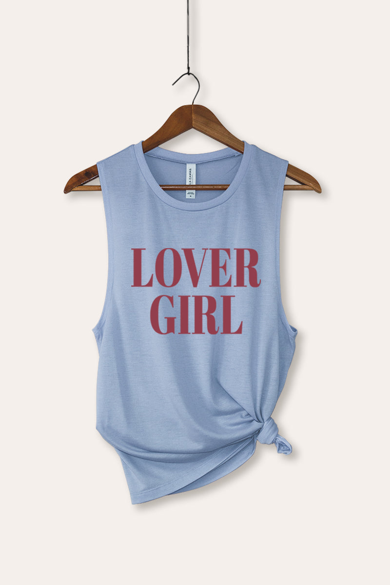 Lover Girl Typography Women's Jersey Tank Top