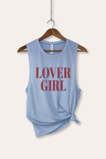Lover Girl Typography Women's Jersey Tank Top