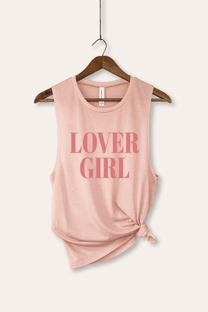 Lover Girl Typography Women's Jersey Tank Top