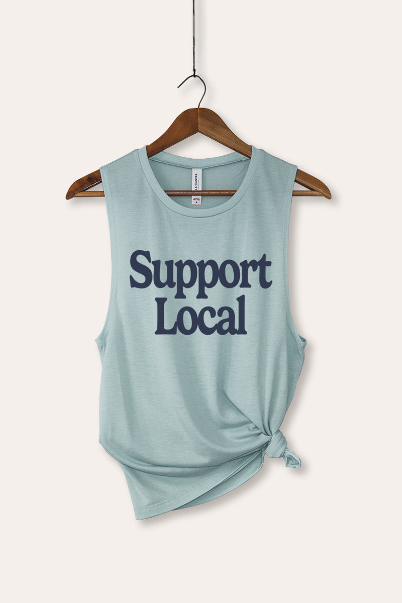 "support local" bella+canvas® graphic tank top