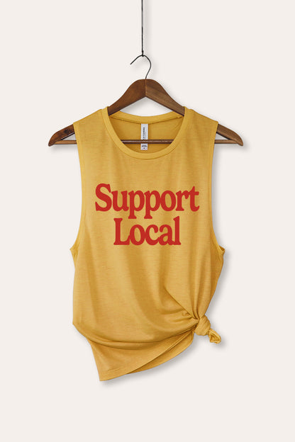 Support Local Typography Women's Jersey Tank Top