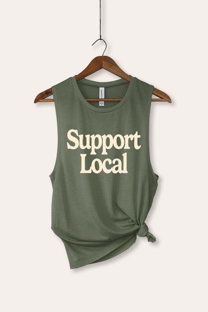 Support Local Typography Women's Jersey Tank Top