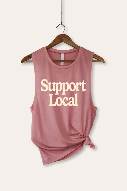 Support Local Typography Women's Jersey Tank Top