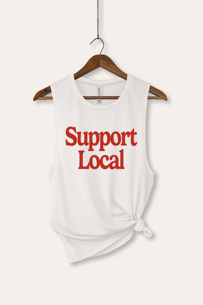 Support Local Typography Women's Jersey Tank Top
