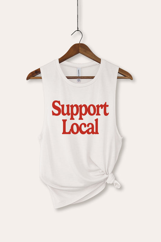 Support Local Typography Women's Jersey Tank Top