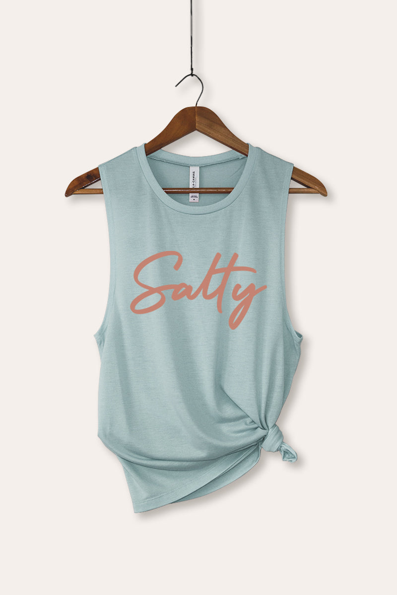 "salty" bella+canvas® graphic tank top