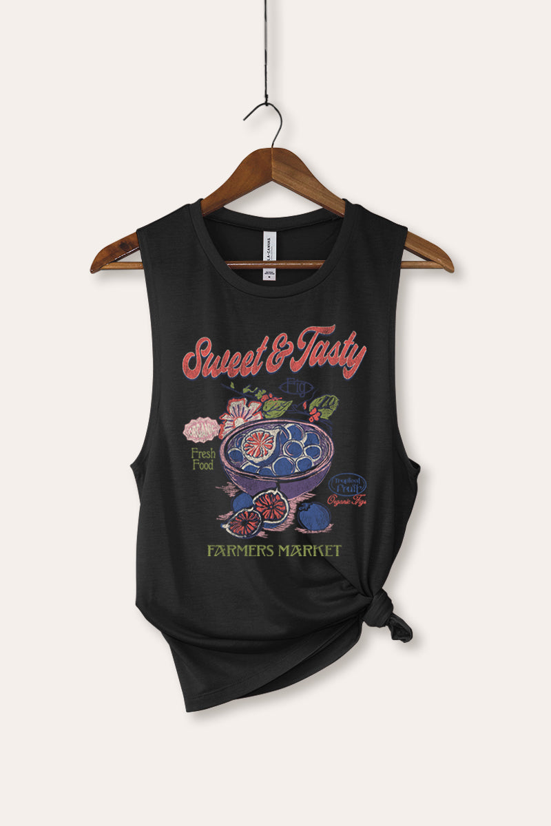 sweet & tasty blueberries bella+canvas® graphic tank top