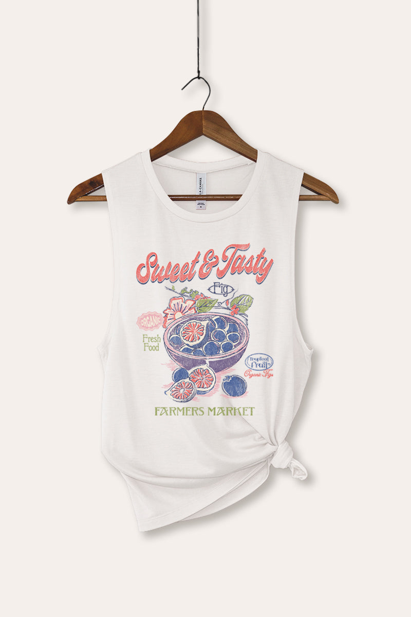 sweet & tasty blueberries bella+canvas® graphic tank top