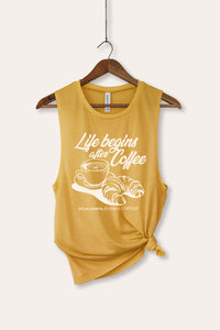 coffee & croissant bella+canvas® graphic tank top