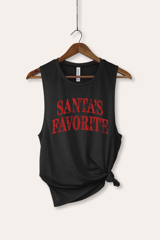 Santa's Favorite Stacked Graphic Women's Jersey Tank Top