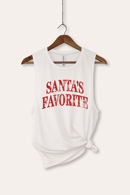 Santa's Favorite Stacked Graphic Women's Jersey Tank Top