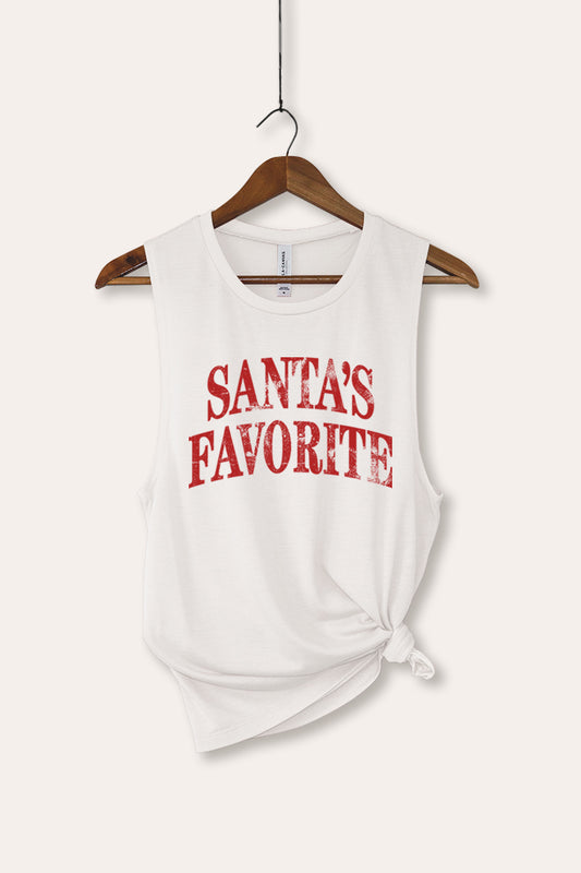 Santa's Favorite Stacked Graphic Women's Jersey Tank Top
