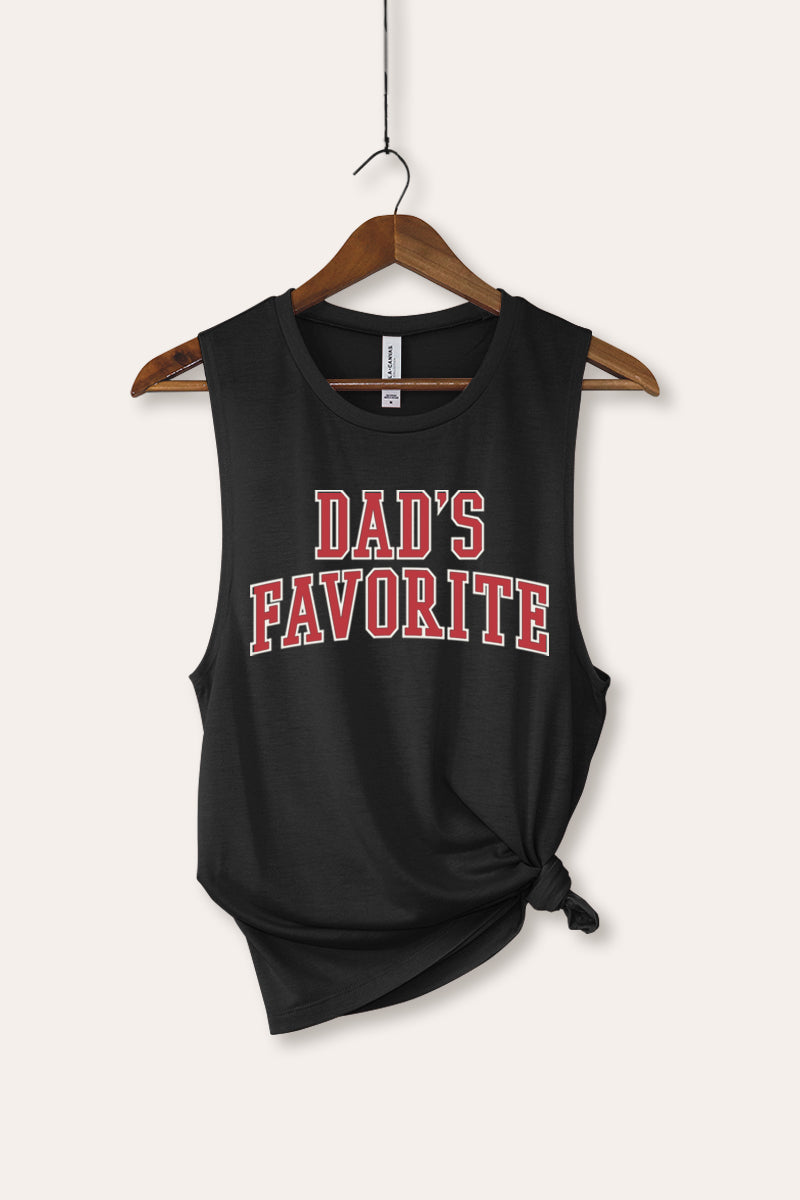 "dad's favorite" bella+canvas® graphic tank top