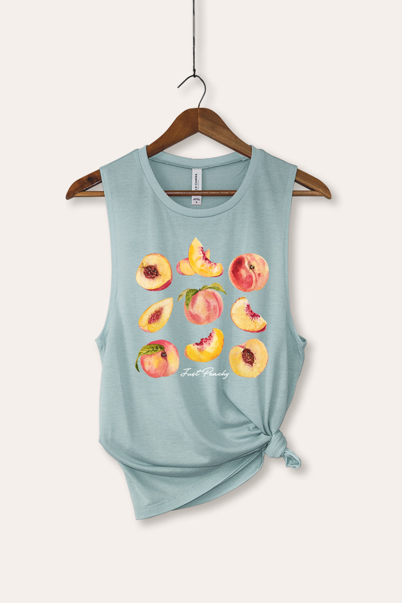 just peachy bella+canvas® graphic tank top
