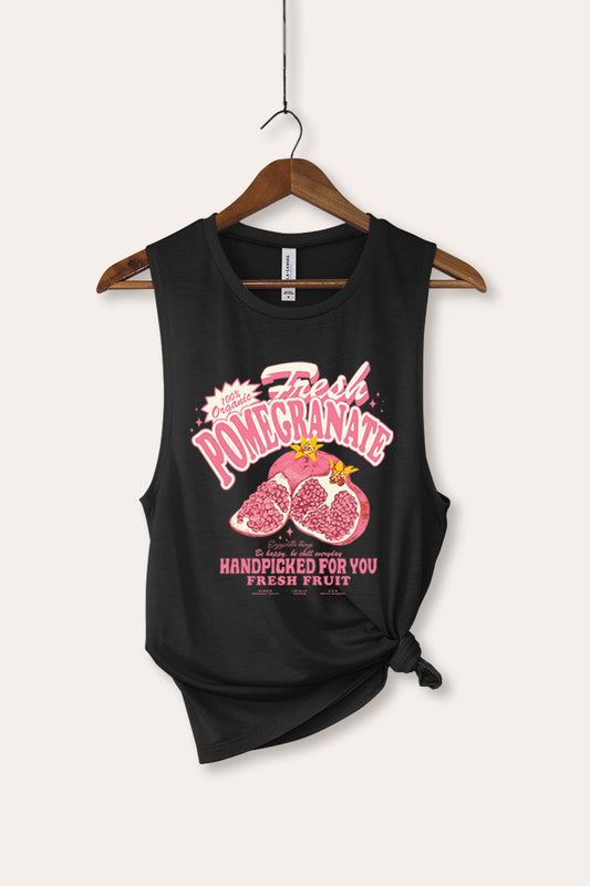 Fresh Pomegranate Fruit Graphic Women's Jersey Tank Top