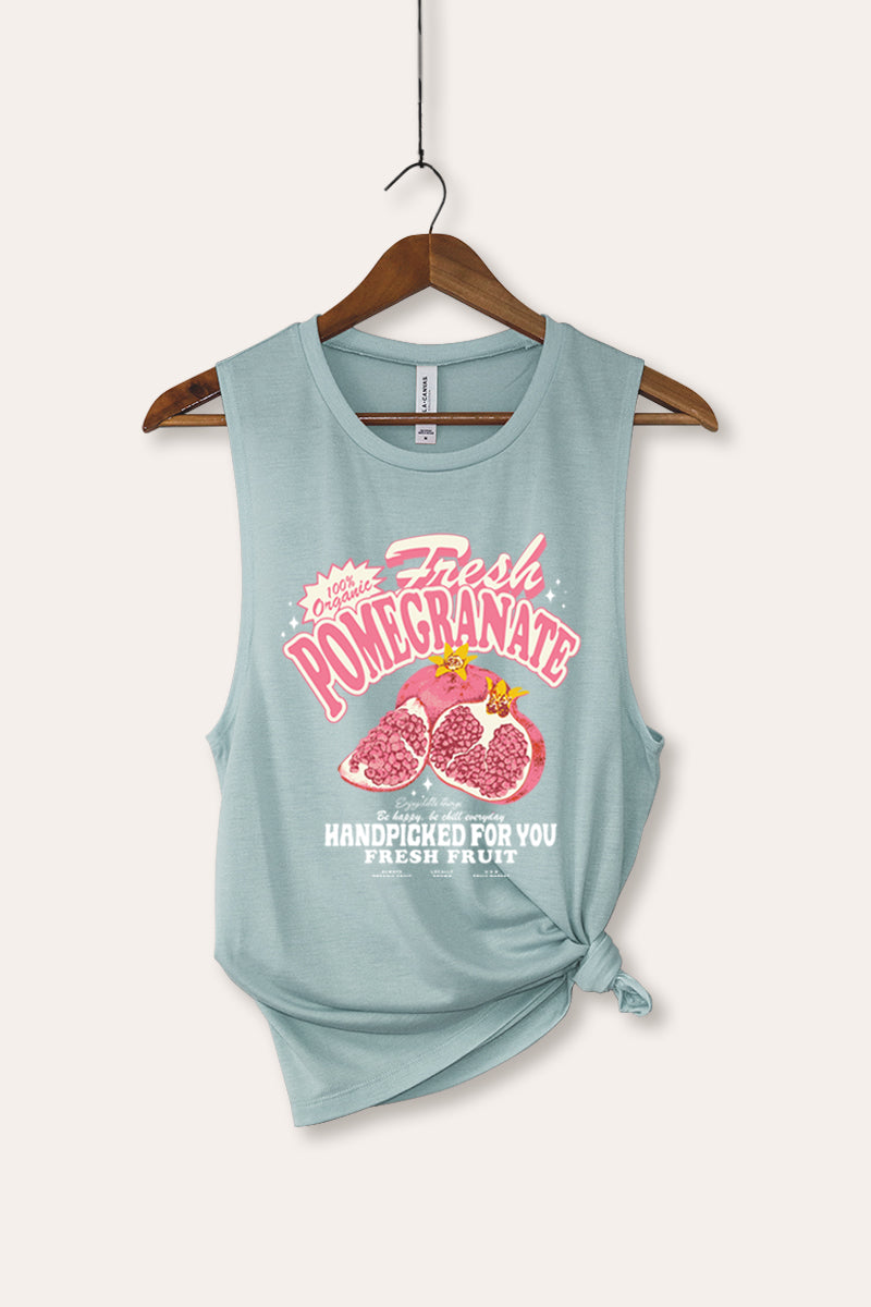 fresh pomegranate bella+canvas® graphic tank top