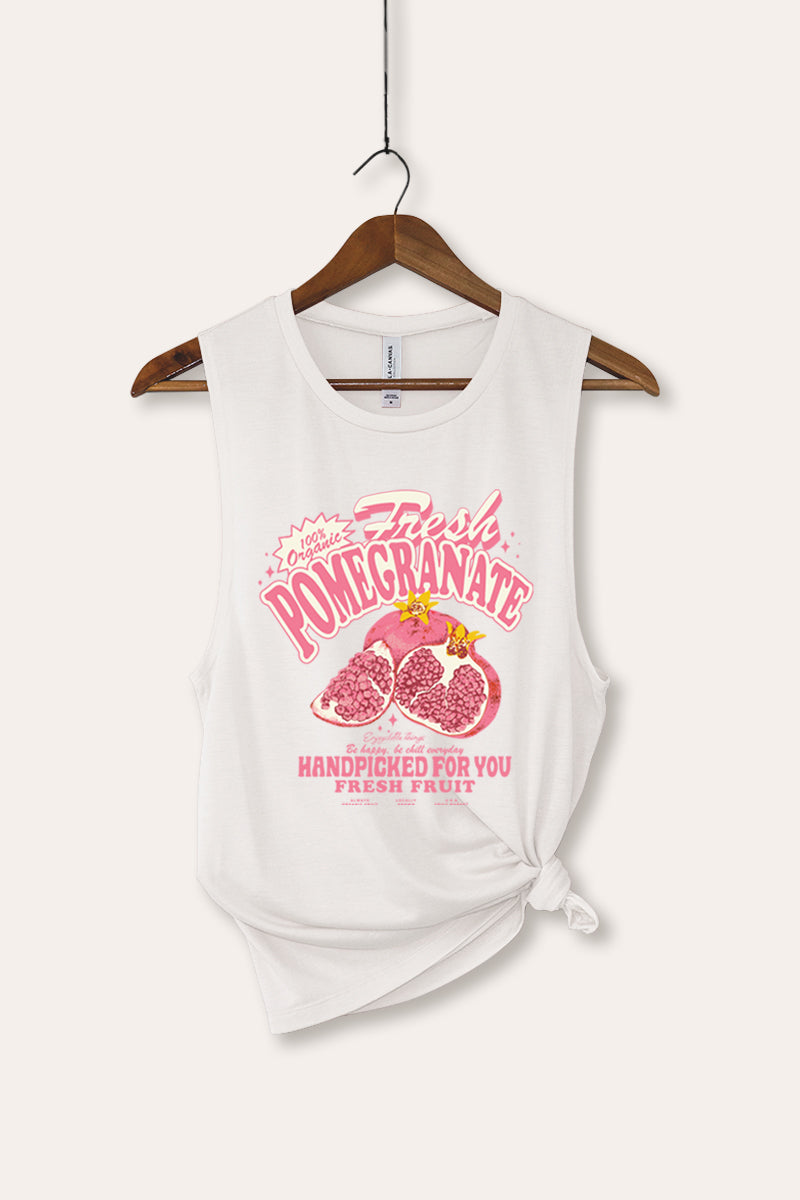 Fresh Pomegranate Fruit Graphic Women's Jersey Tank Top