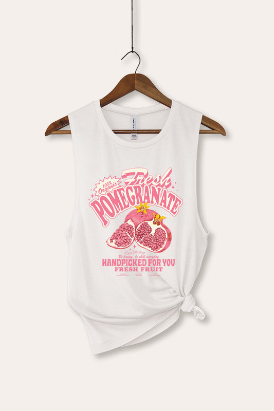 Fresh Pomegranate Fruit Graphic Women's Jersey Tank Top