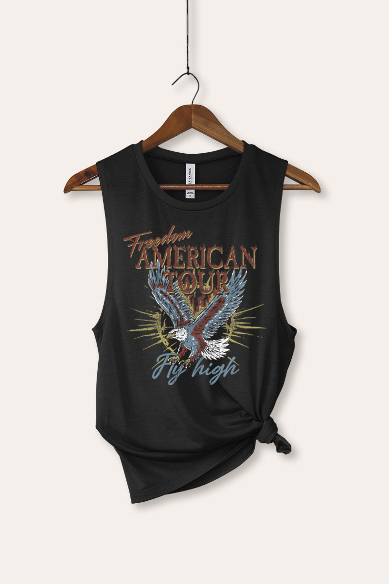 bald eagle "freedom" bella+canvas® graphic tank top