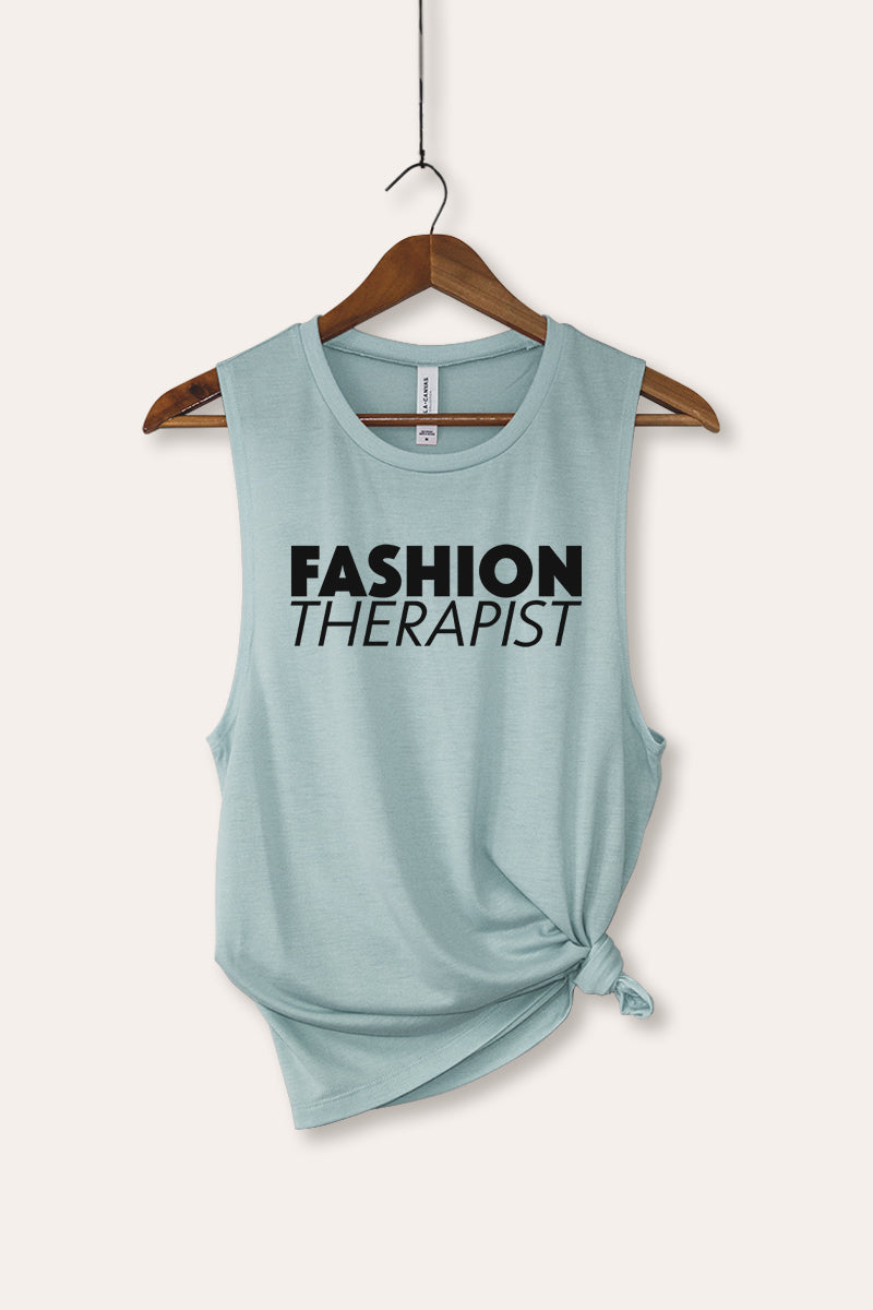 "fashion therapist" bella+canvas® graphic tank top