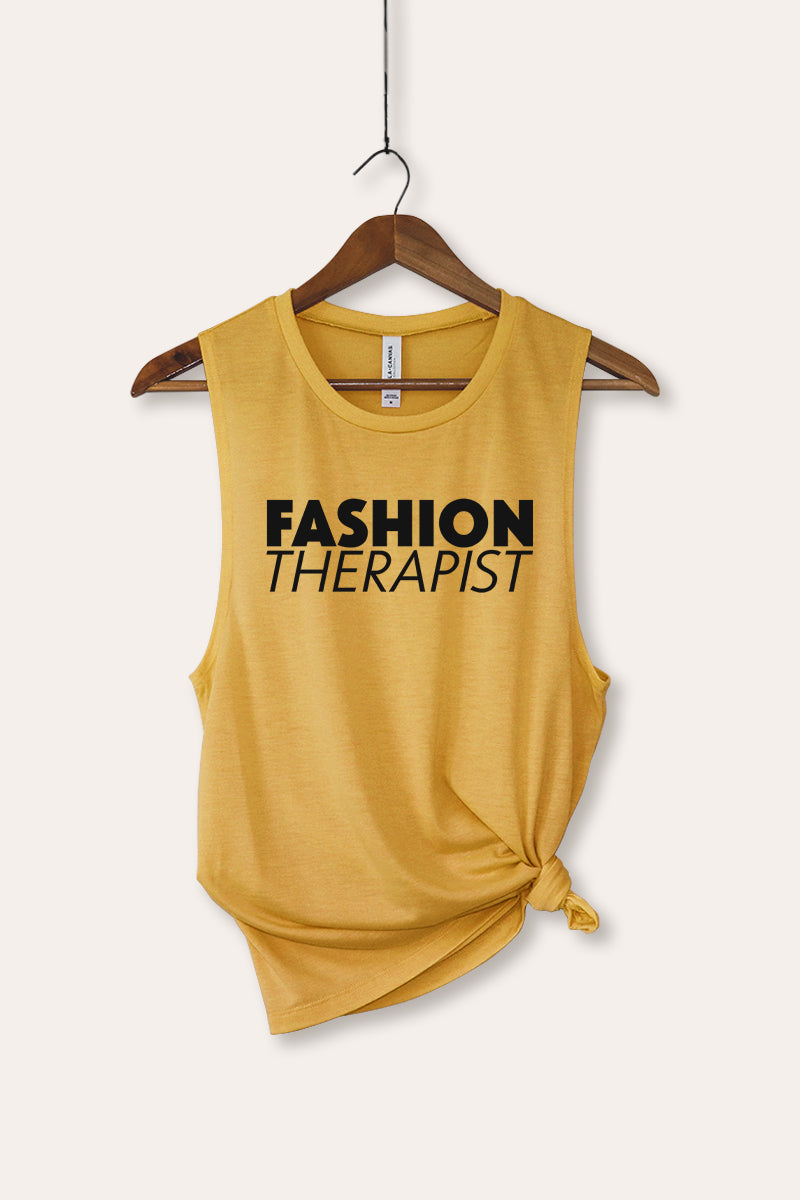"fashion therapist" bella+canvas® graphic tank top