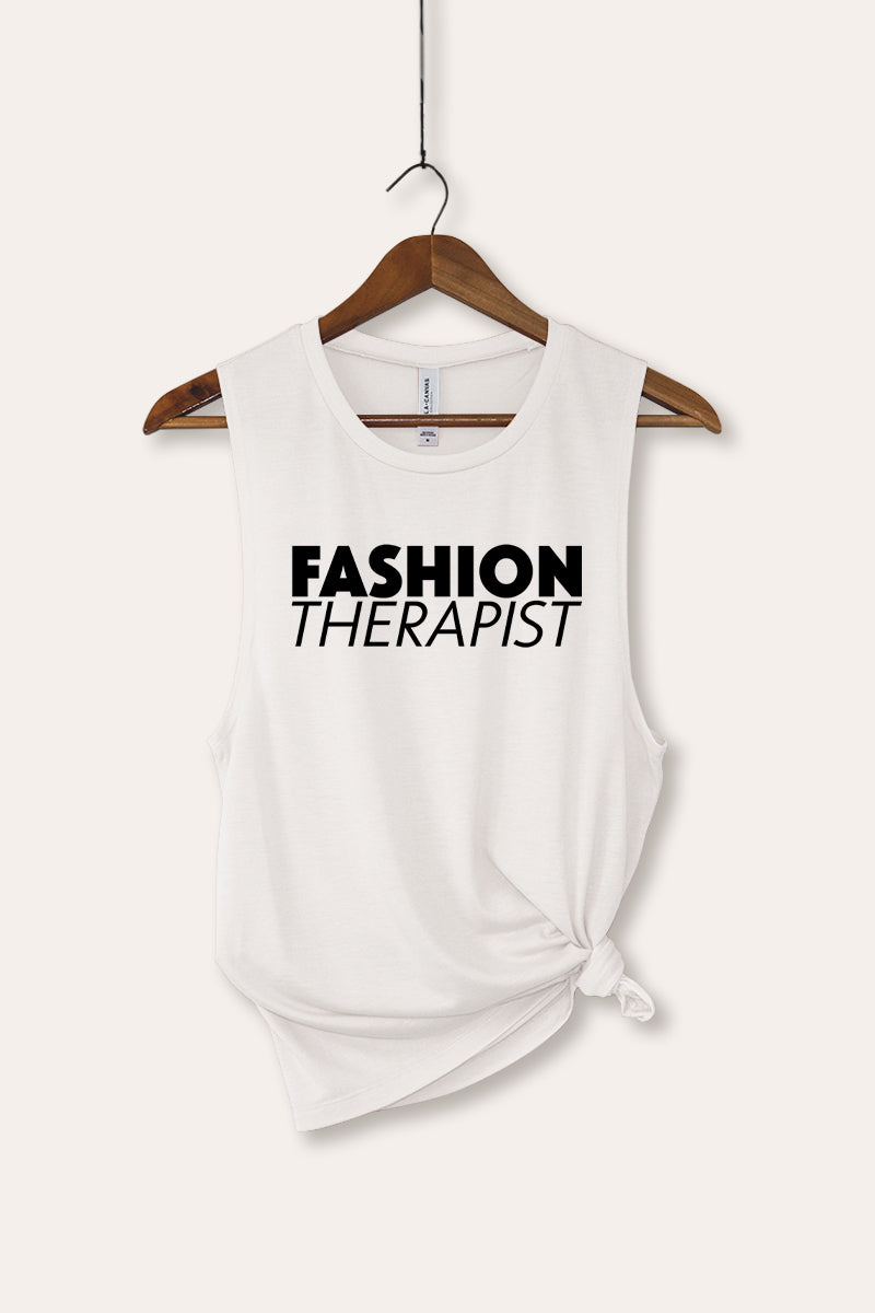 "fashion therapist" bella+canvas® graphic tank top