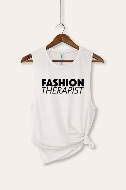 Fashion Therapist Graphic Women's Jersey Tank Top