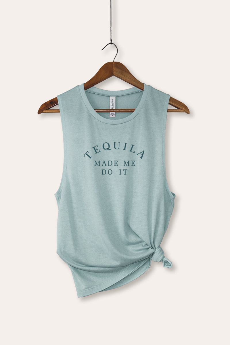 "tequila made me do it" bella+canvas® graphic tank top
