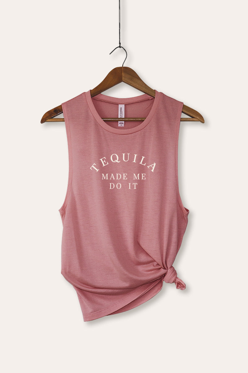 "tequila made me do it" bella+canvas® graphic tank top
