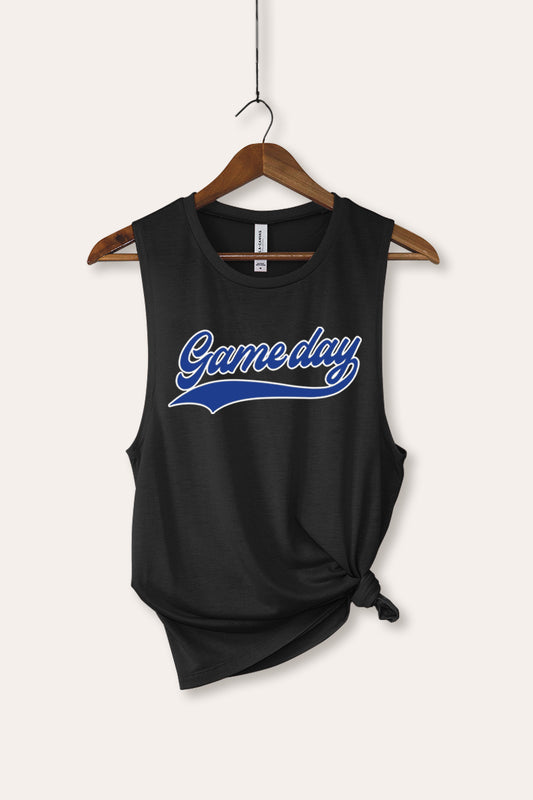 "game day" varsity graphic bella+canvas® tank top