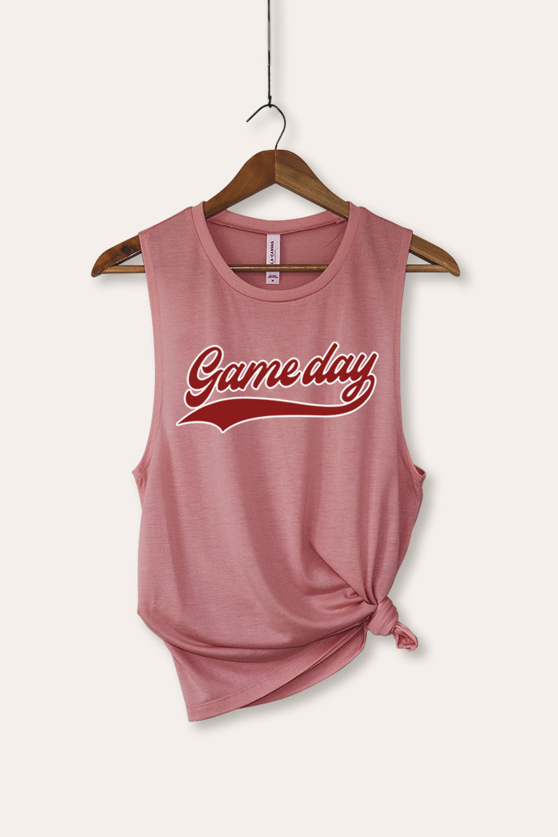 "game day" varsity graphic bella+canvas® tank top