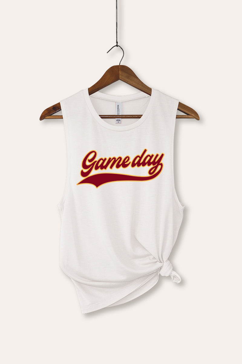 "game day" varsity graphic bella+canvas® tank top