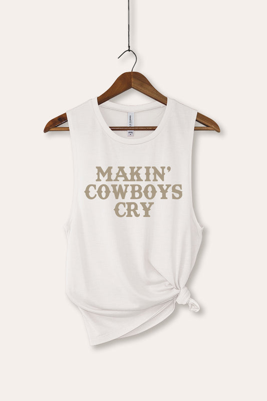 "makin' cowboys cry" graphic bella+canvas® tank top