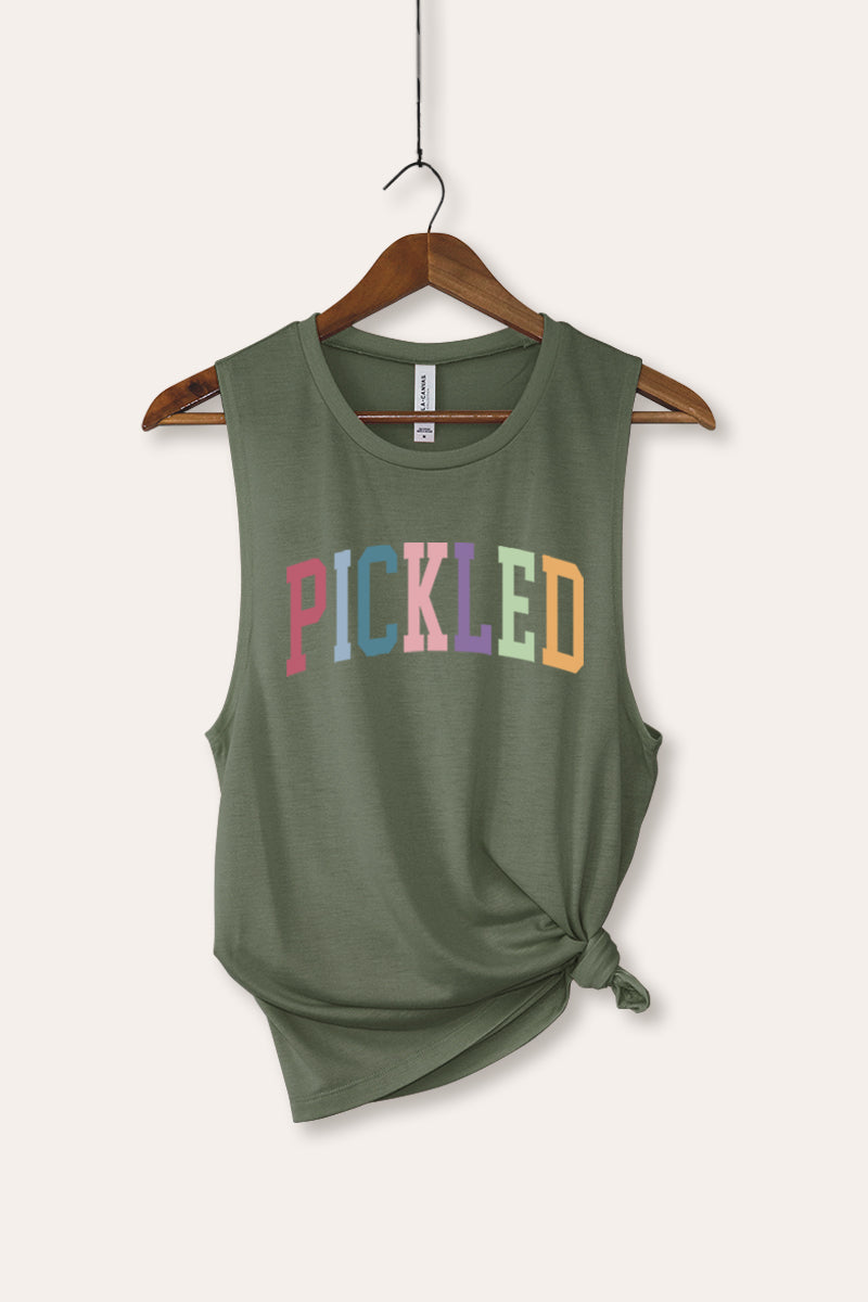 Pickled Colorful Sports Graphic Women's Jersey Tank Top