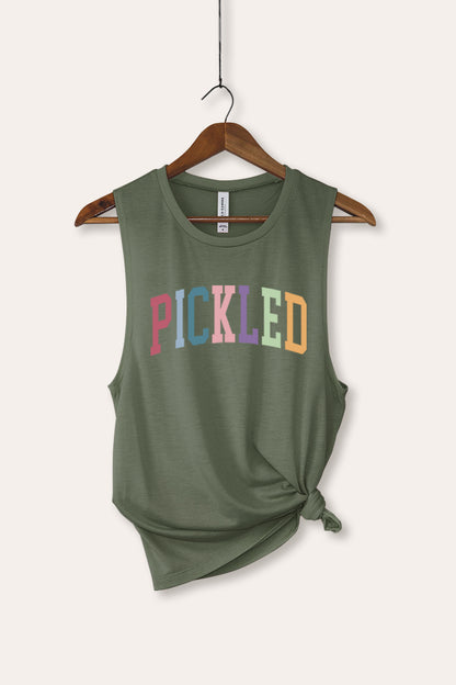 Pickled Colorful Sports Graphic Women's Jersey Tank Top