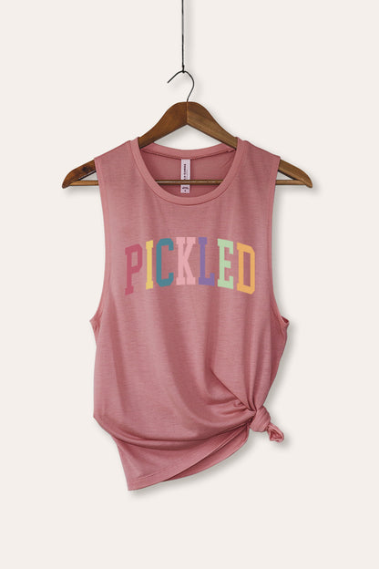 Pickled Colorful Sports Graphic Women's Jersey Tank Top