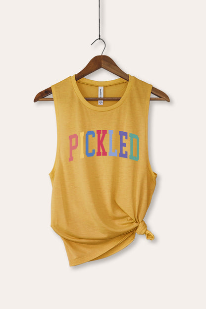 Pickled Colorful Sports Graphic Women's Jersey Tank Top