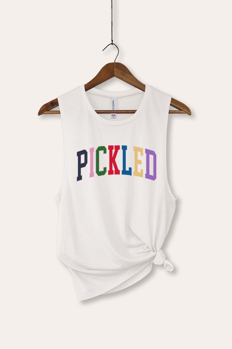 Pickled Colorful Sports Graphic Women's Jersey Tank Top