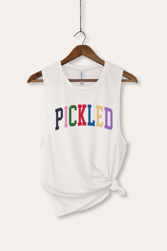 Pickled Colorful Sports Graphic Women's Jersey Tank Top
