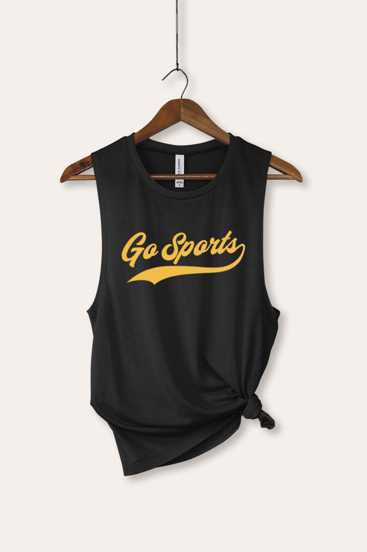 "go sports" varsity graphic bella+canvas® tank top