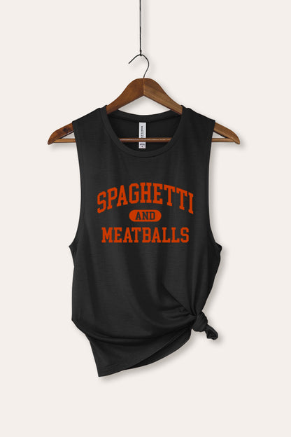 Spaghetti & Meatballs Graphic Women's Jersey Tank Top