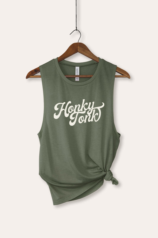 Honky Tonk Graphic Women's Jersey Tank Top