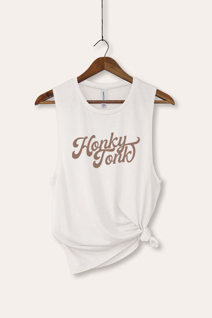 Honky Tonk Graphic Women's Jersey Tank Top