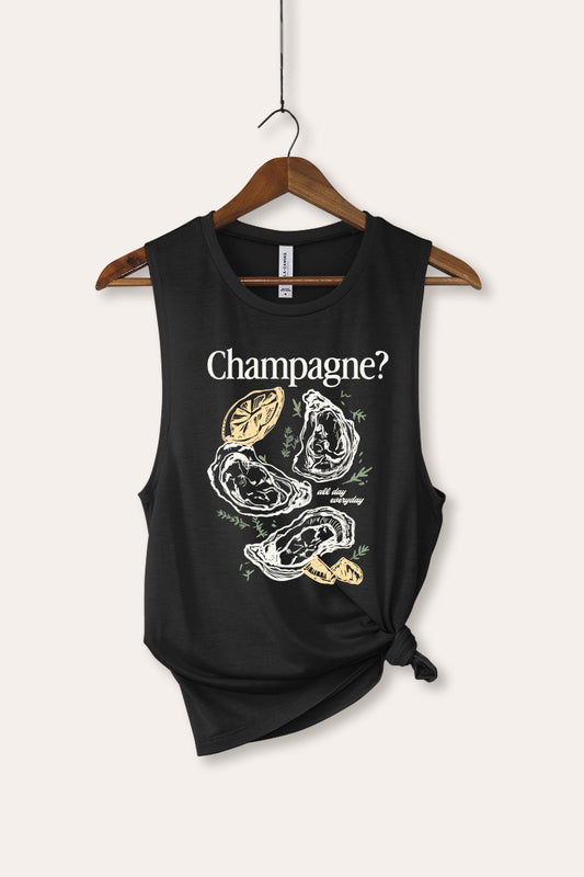 "champagne" oyster graphic bella+canvas® tank top