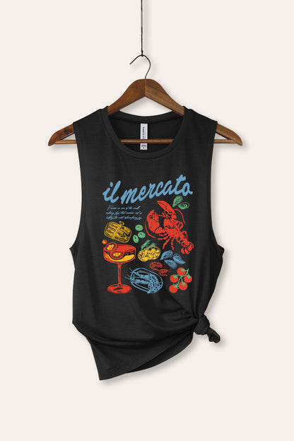 The Market Lobster Coastal Graphic Women's Jersey Tank Top