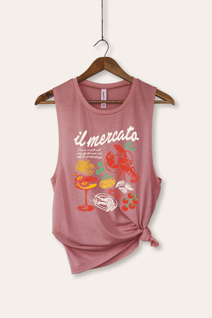 The Market Lobster Coastal Graphic Women's Jersey Tank Top