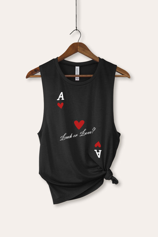 Ace Of Hearts Graphic Women's Jersey Tank Top