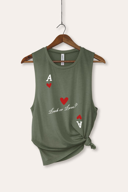 Ace Of Hearts Graphic Women's Jersey Tank Top